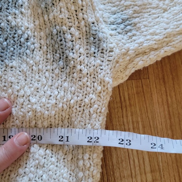 Vintage Havana Sweater Top Shirt Womens Large White Blue Tie Dye Texture Basic - Picture 8 of 10